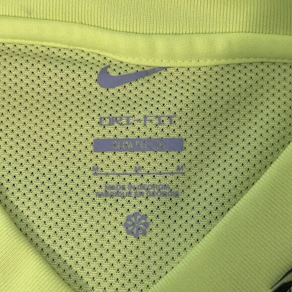 Nike Dri-FIT Precision VI Short Sleeve Soccer Jersey Mens Medium Slim Fit Yellow - Picture 3 of 7